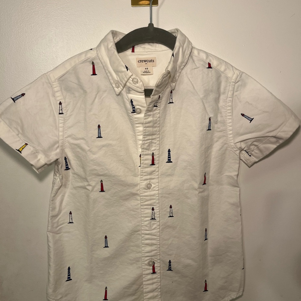 Crewcuts White Shirt with Nautical Embroidery